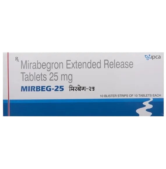 mirbeg 25mg tablet 10's